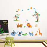 Wild Jungle Animals Wall Stickers