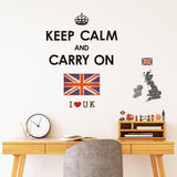 Keep Calm & Carry On with Union Jack Wall Stickers