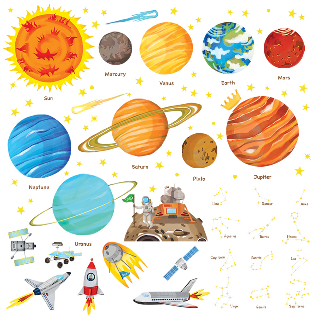 The Solar System Wall Stickers (Medium)