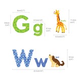 Watercolour Animal Alphabet Wall Stickers (Small)