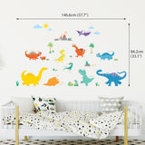Colourful Dinosaur Wall Stickers A