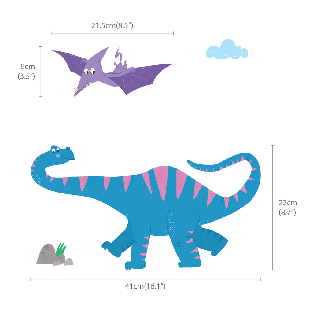 Colourful Dinosaur Wall Stickers A