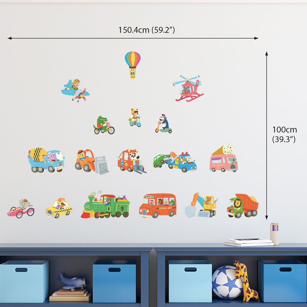 Animal Transports Wall Stickers