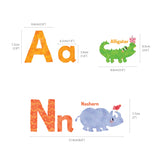 Watercolour Animal German Alphabet Wall Stickers