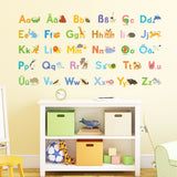 Watercolour Animal German Alphabet Wall Stickers