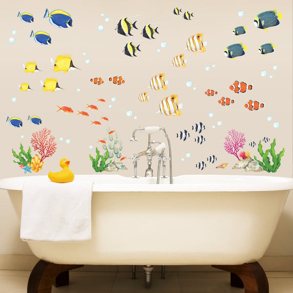 Fish wall store stickers