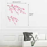 Watercolor Cherry Blossoms Wall Stickers