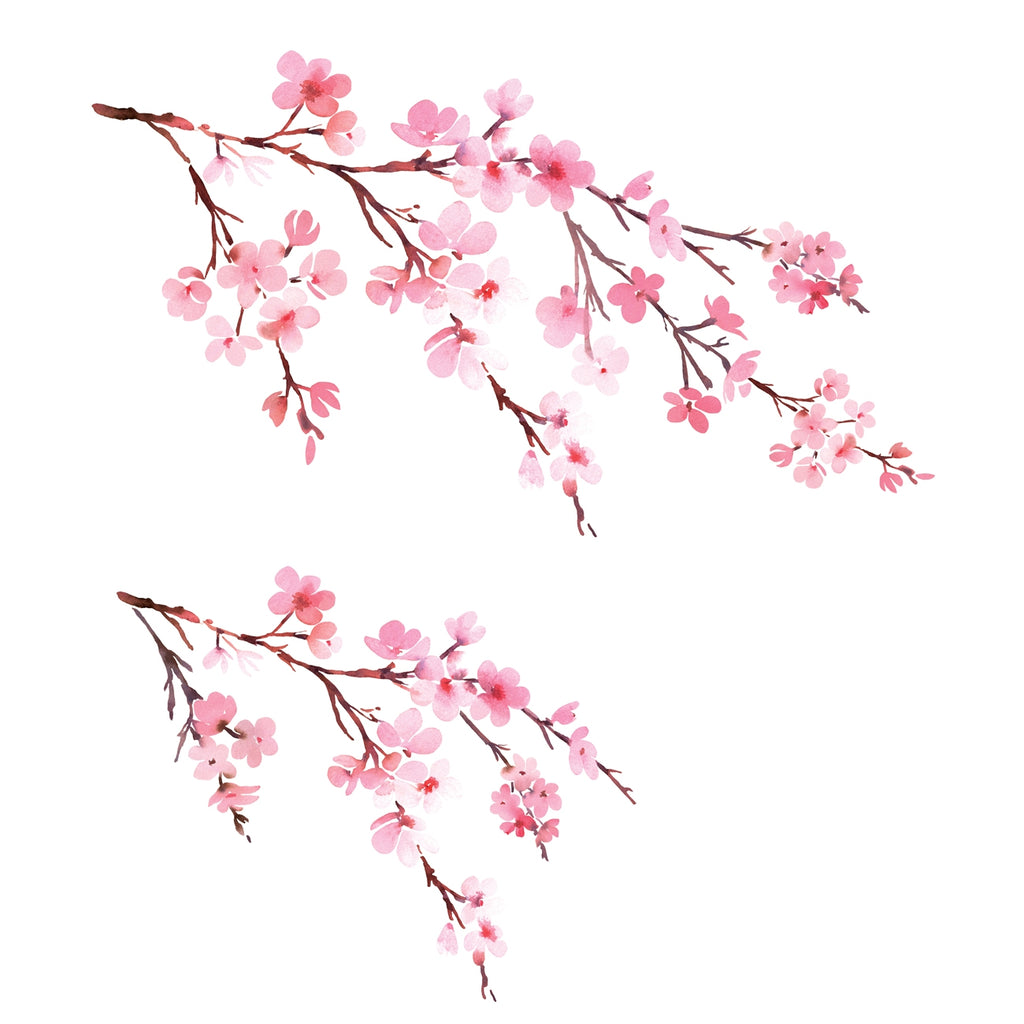 Watercolor Cherry Blossoms Wall Stickers