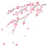 Watercolor Cherry Blossoms Wall Stickers