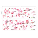 Watercolor Cherry Blossoms Wall Stickers