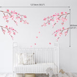 Watercolor Cherry Blossoms Wall Stickers