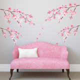 Watercolor Cherry Blossoms Wall Stickers