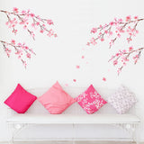 Watercolor Cherry Blossoms Wall Stickers