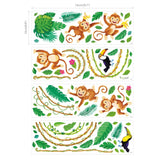 Monkeys In Jungle Wall Stickers - DECOWALL