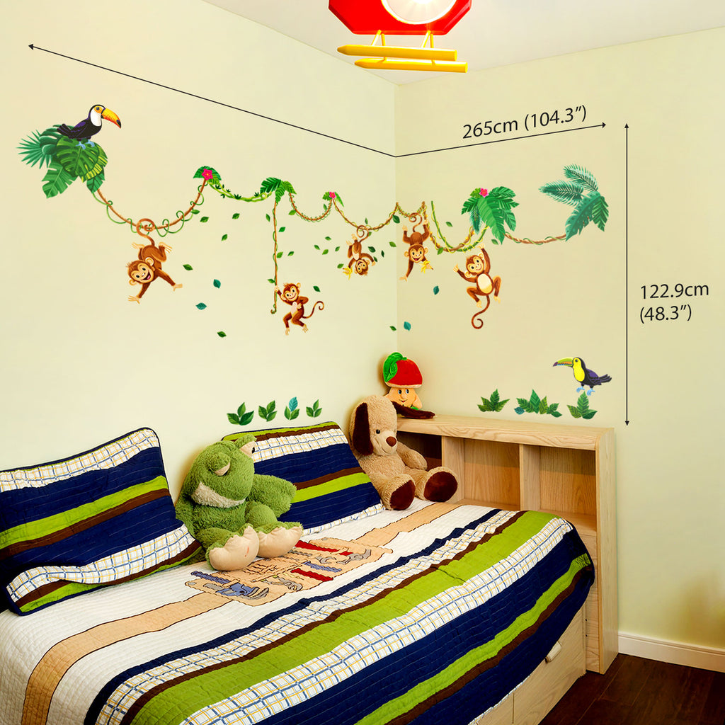 Monkeys In Jungle Wall Stickers