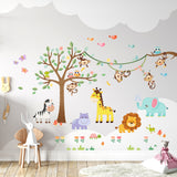 Forest Animals Tree Wall Stickers