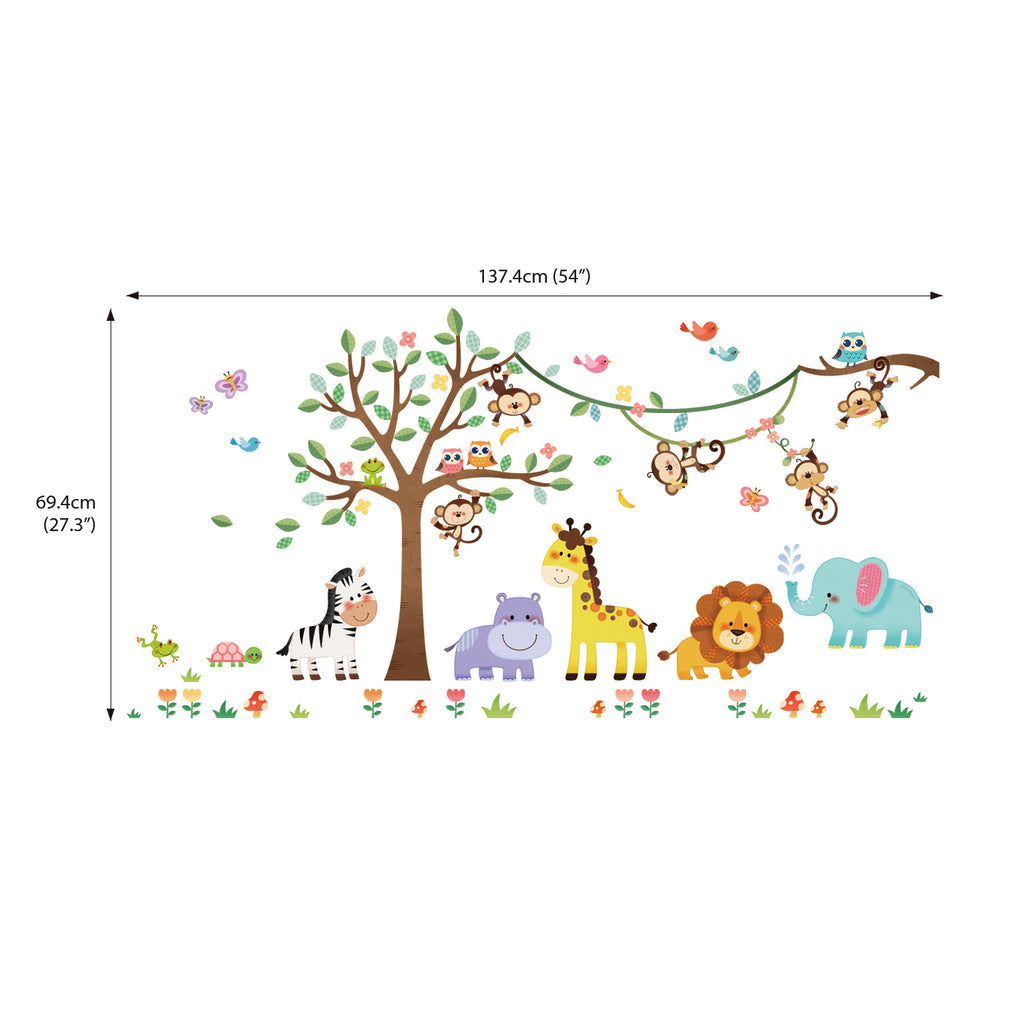 Forest Animals Tree Wall Stickers