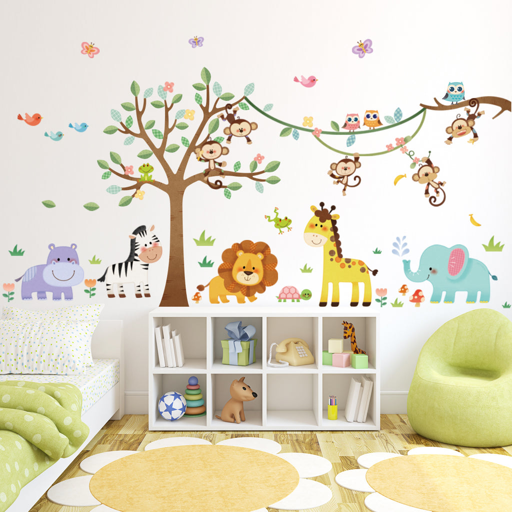 Forest Animals Tree Wall Stickers