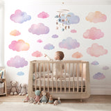 DECOWALL Pastel Cloud Wall Stickers (DS9-8099)