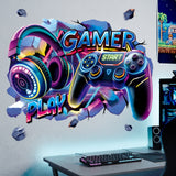 DECOWALL Large 3D Gamer Wall Stickers (SG2-2601)