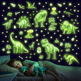 DECOWALL Glow in the Dark Dinosaur Wall Stickers (GDS4-7004)