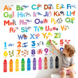 Sea Animals Alphabet Numbers Colour Wall Stickers