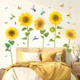 Watercolour Sunflowers Wall Stickers