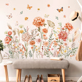 Boho Large Flowers Wall Stickers