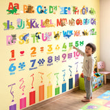 Alphabet, Numbers and Colouring Pencils Wall Stickers