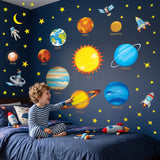 Planets in the Space Nursery Wall Stickers