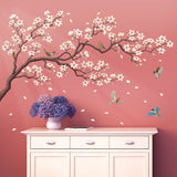 White cherry blossom branch Wall Stickers