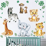 Baby Jungle Animals Wall Stickers