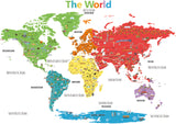 Landmark World Map Wall Stickers