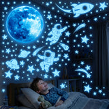 DECOWALL Glow in the Dark Moon & Astronaut Wall Stickers (GDS4-7005)