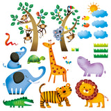 Wild Jungle Animals Wall Stickers