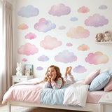DECOWALL Pastel Cloud Wall Stickers (DS9-8099)