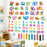 Alphabet Numbers Crayon Wall Stickers
