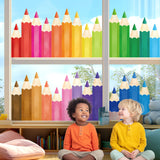 Coloured Pencil Crayons Window Clings Stickers