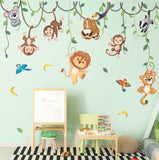 Jungle animals and Vines Wall Stickers