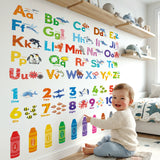 Sea Animals Alphabet Numbers Colour Wall Stickers (DS9-8093)