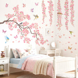 Cherry Blossom Branches, Birds and Butterflies Wall Stickers