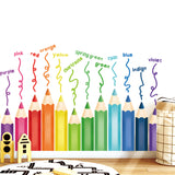 Educational Pencil Crayons Wall Stickers