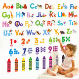 Animal Alphabet Numbers Colour Wall Stickers (DS8-8044)