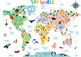 Animal World Map Wall Stickers (SG2-1615S)