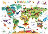 Dinosaur World Map Wall Stickers