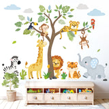 Safari animals and Trees Wall Stickers