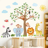 Jungle Animals Tree Wall Stickers