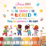 Christian Hymn Wall Stickers – “Jesus Loves the Little Children”