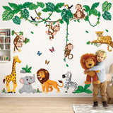 Jungle Animal Cartoon Wall Stickers