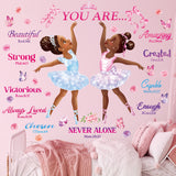 Black Girl Ballerina Wall Stickers